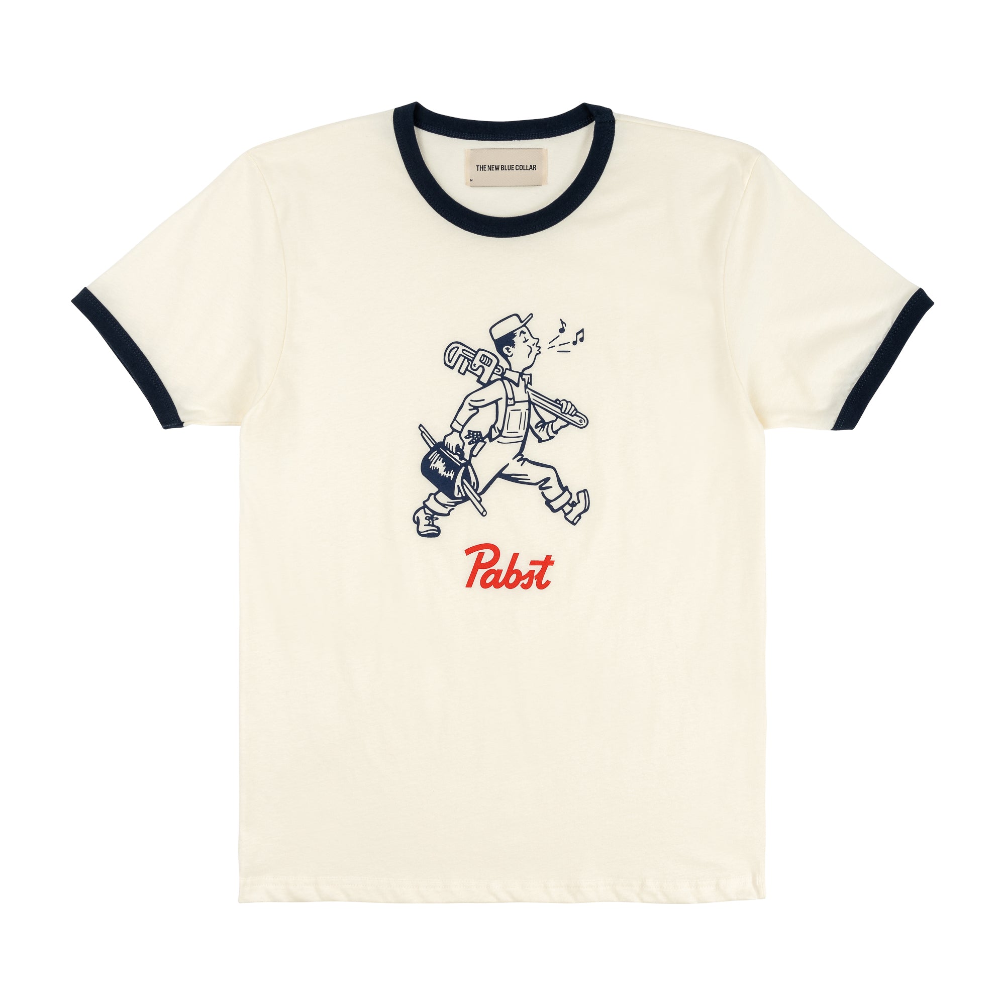 TNBC | Pabst Blue Ribbon Vintage Ringer Tee – The New Blue Collar, image size:2000x2000