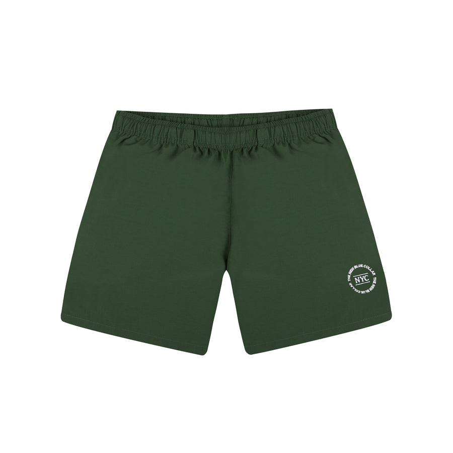 Dark green sales running shorts